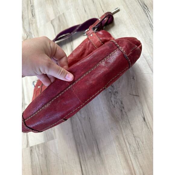 Fossil vintage leather satchel red - Picture 6 of 8